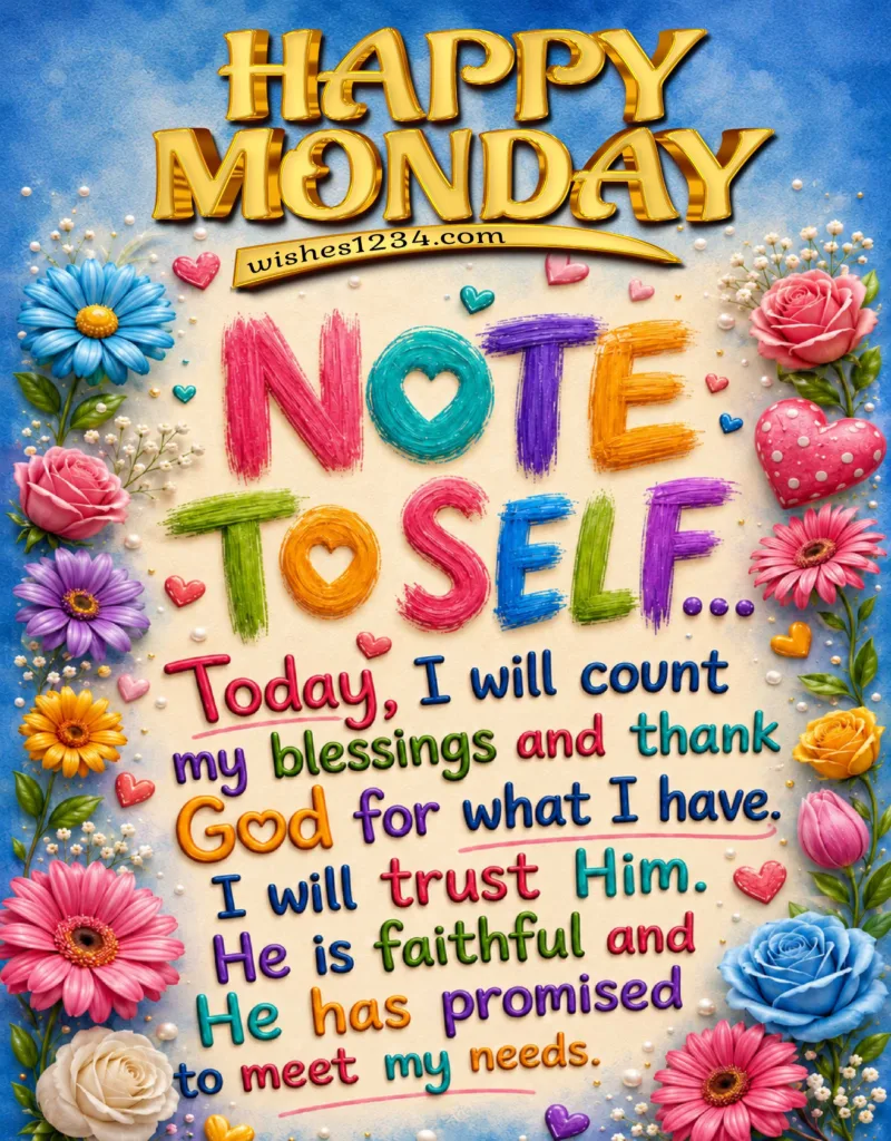 Happy Monday Note to Self.