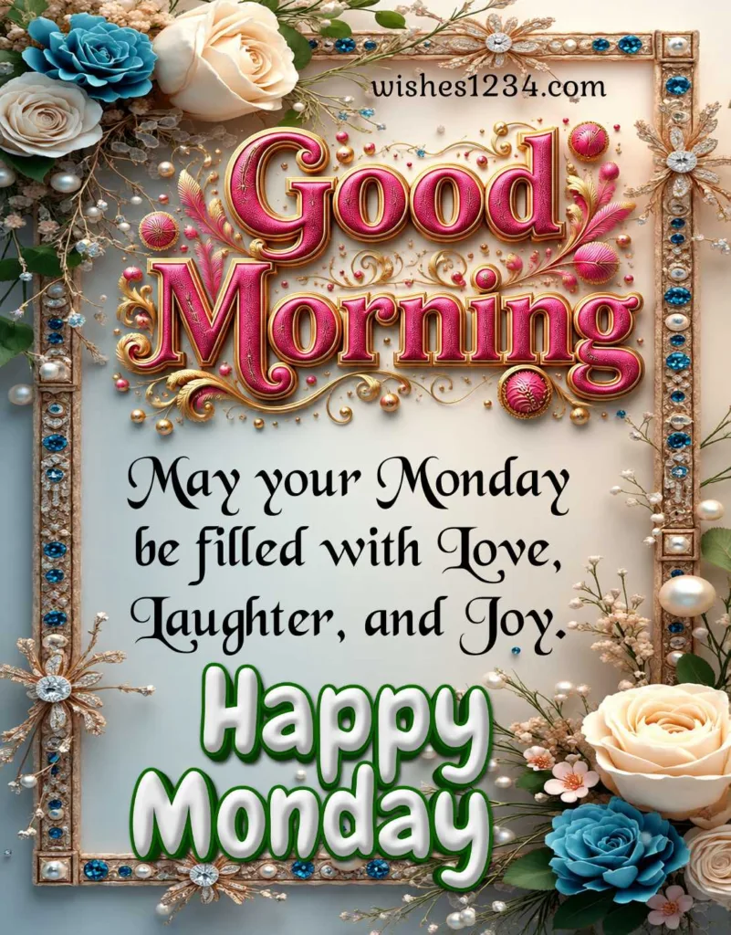 Happy Monday wishes image.