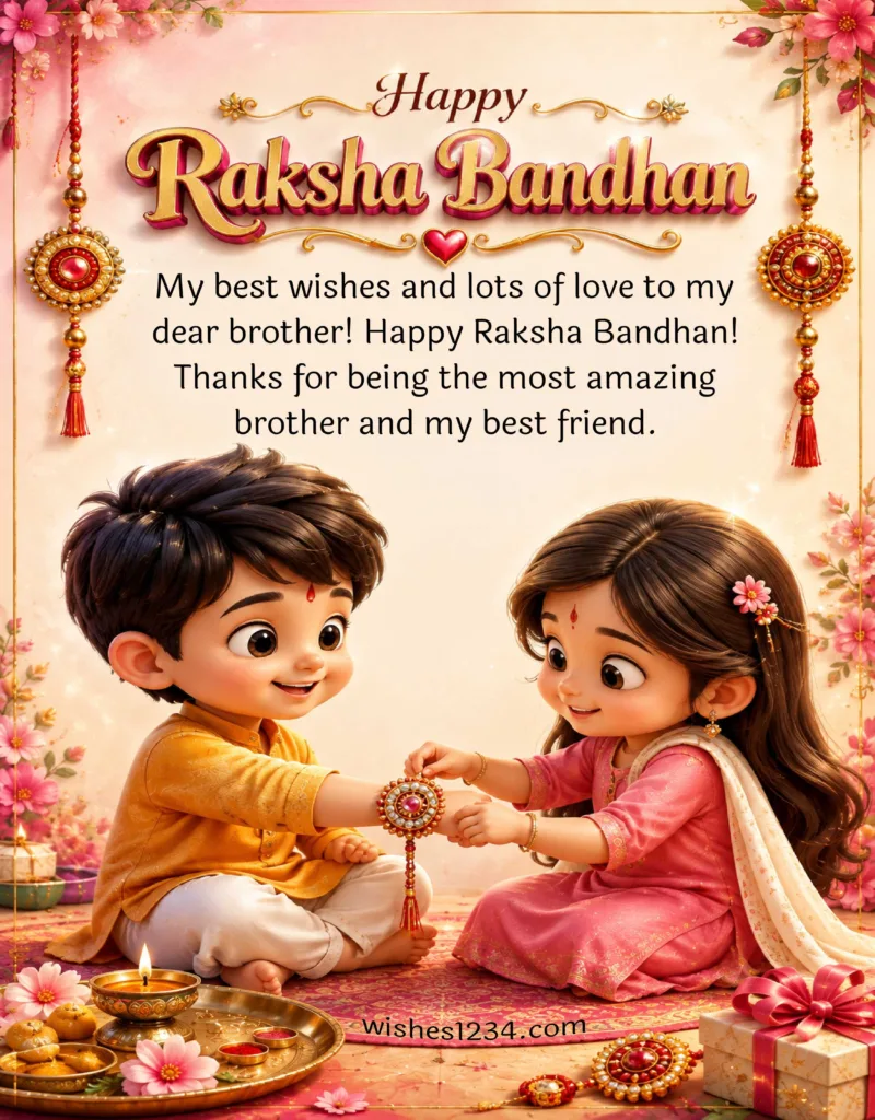 Happy Raksha Bandhan Brother.