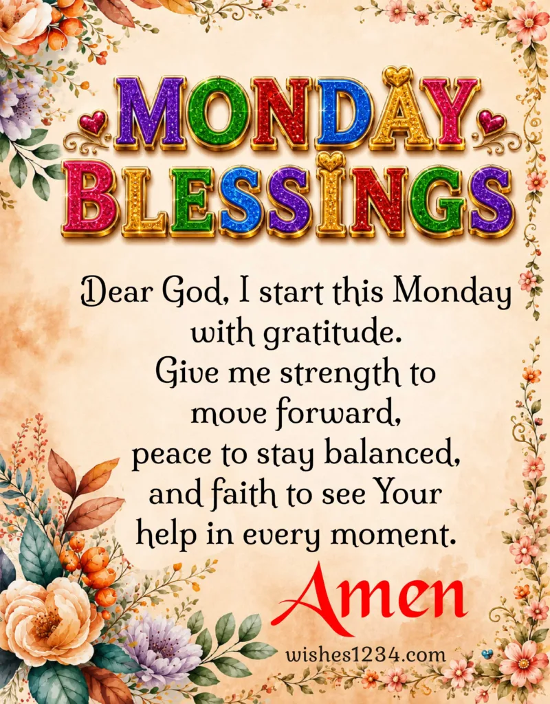 Monday short Prayer.