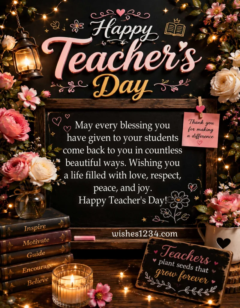 Teachers Day Blessings with beautiful Image.