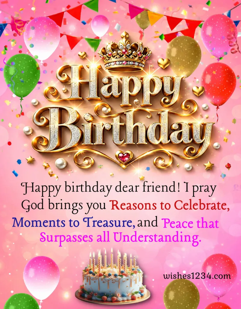 Birthday wishes for friend with beautiful image.