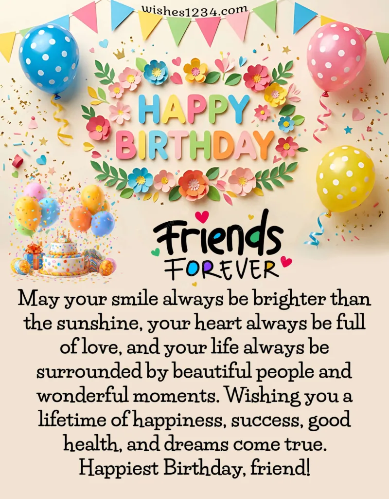 Happy Birthday Friend Greetings.