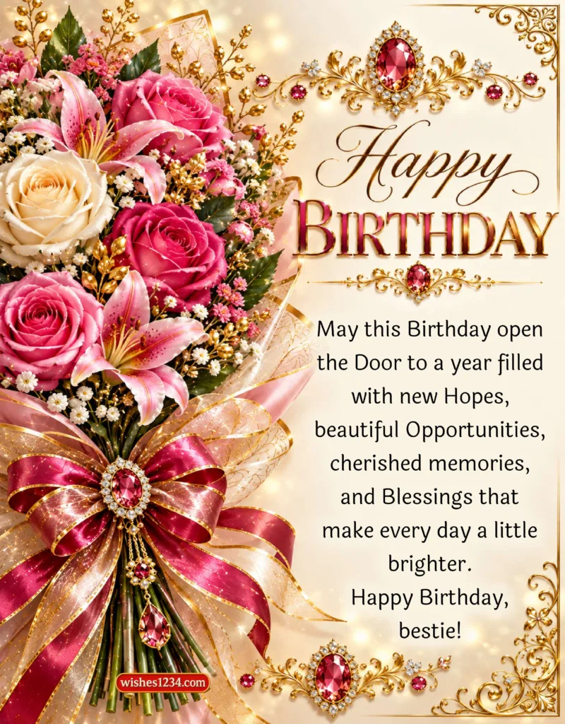 Happy Birthday Friend blessing greeting.