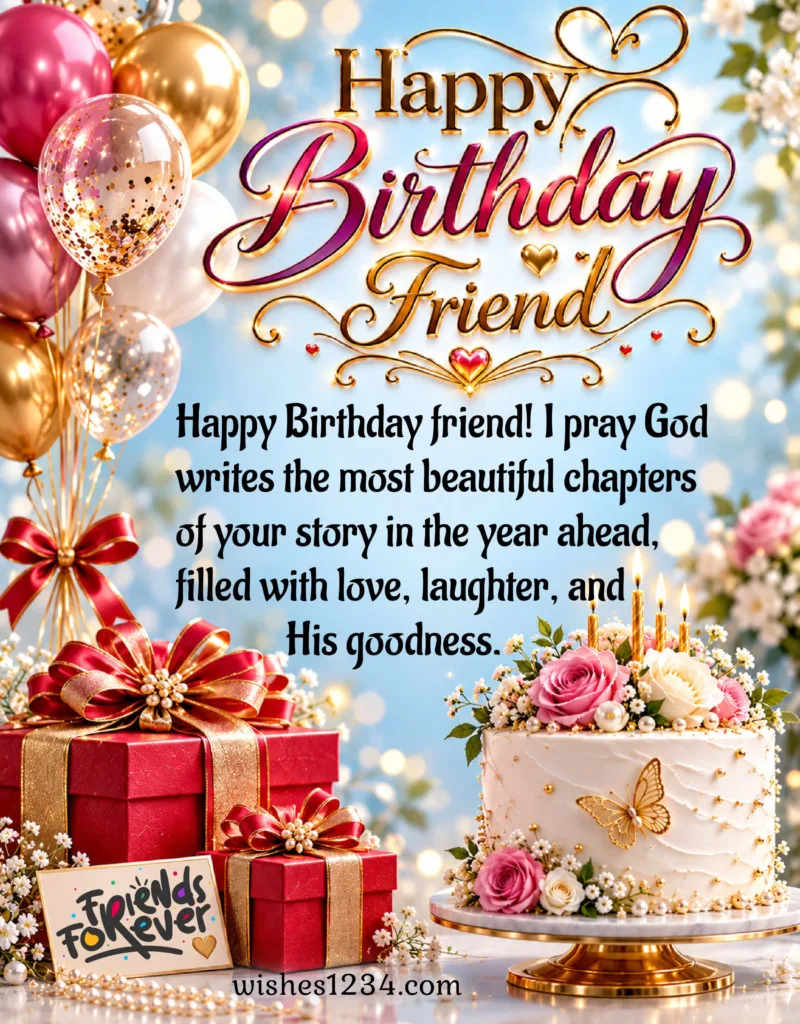 Happy Birthday friend prayer.