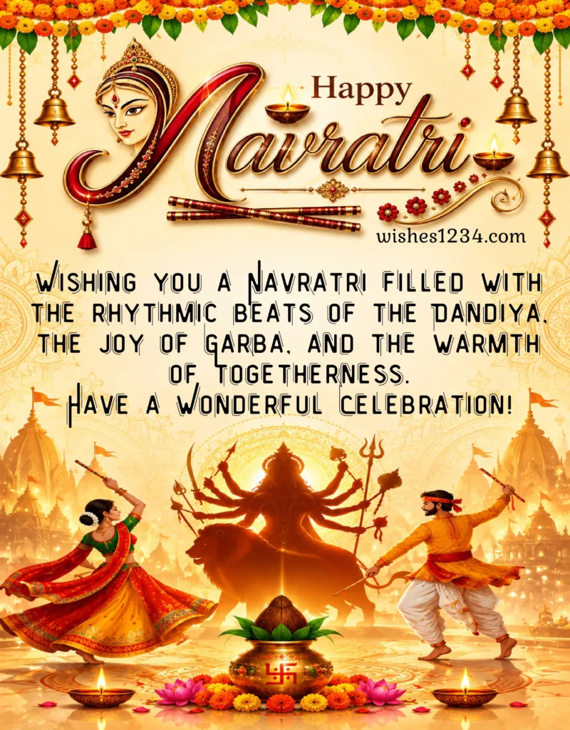 Happy Navratri Greetings image.