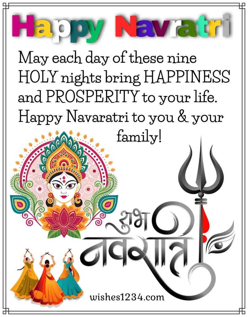 Happy Navratri image with Message.