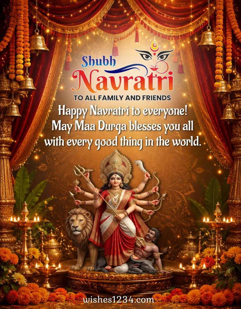 Happy Navratri image with beautiful message.