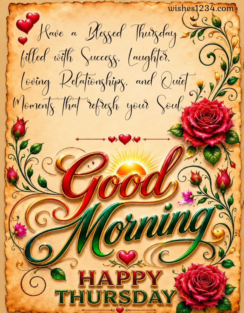 Happy Thursday Message with image.