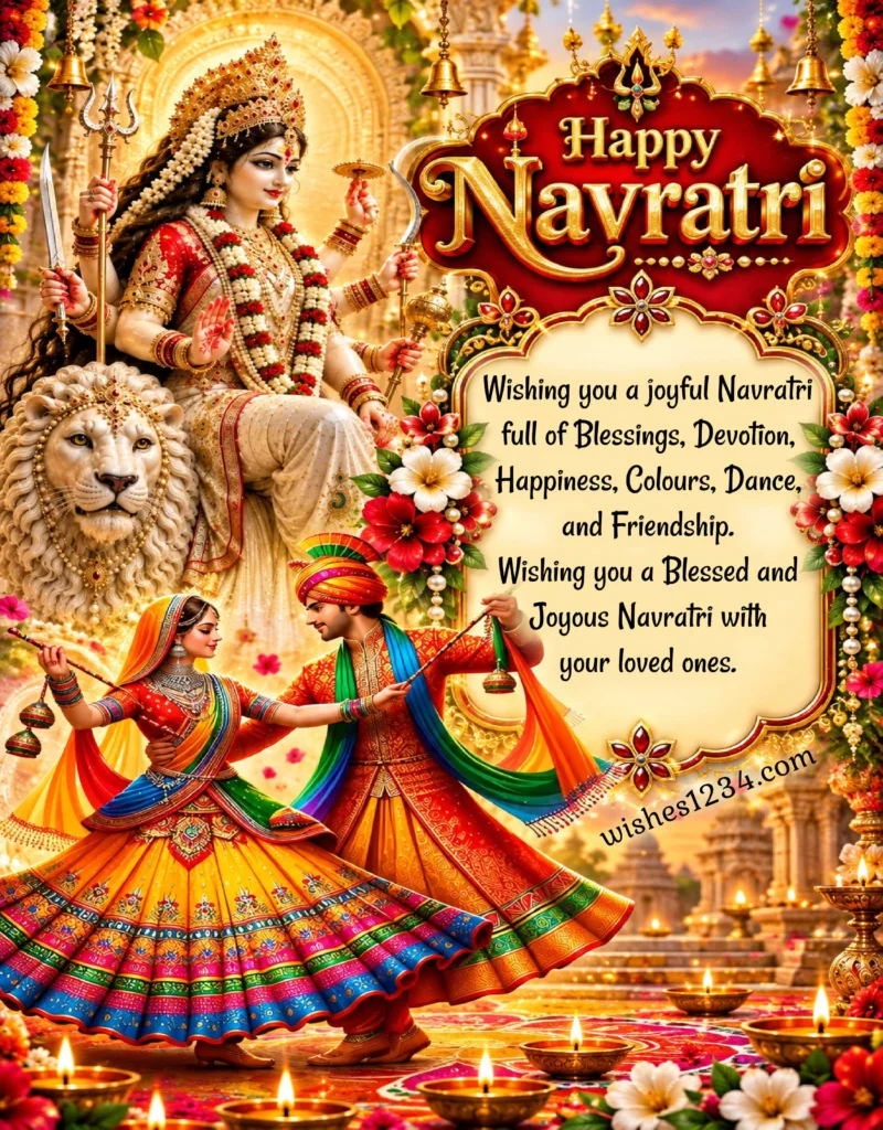 Navratri Blessings with beautiful Image.
