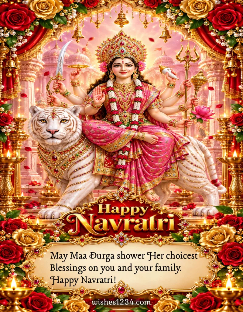 Navratri Card with beautiful message.