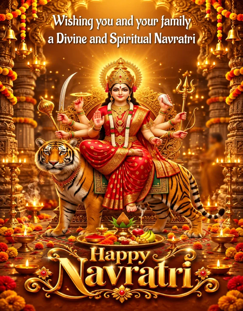 Navratri Greetings with beautiful image.