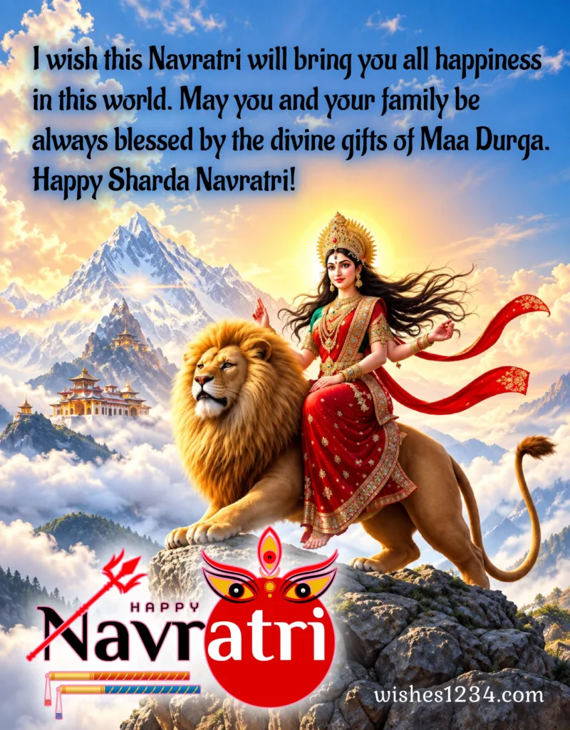 Navratri Message with beautiful image.