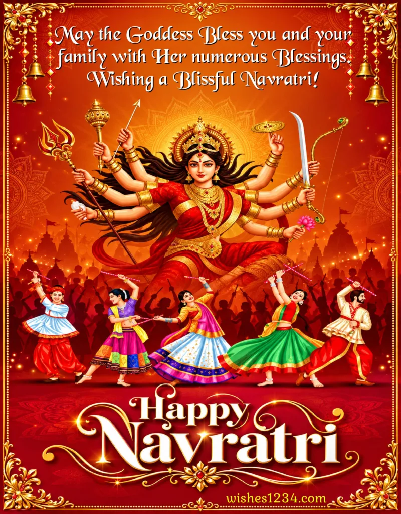 Navratri Message with image.
