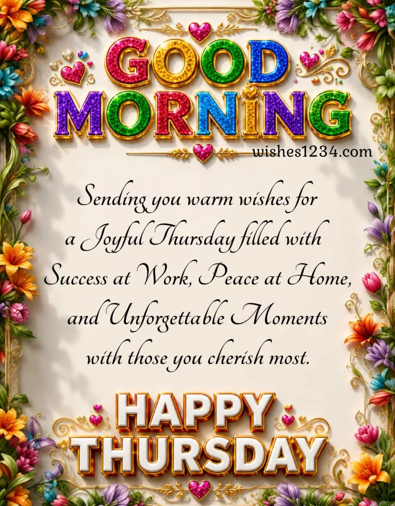 Thursday Blessings with beautiful image.