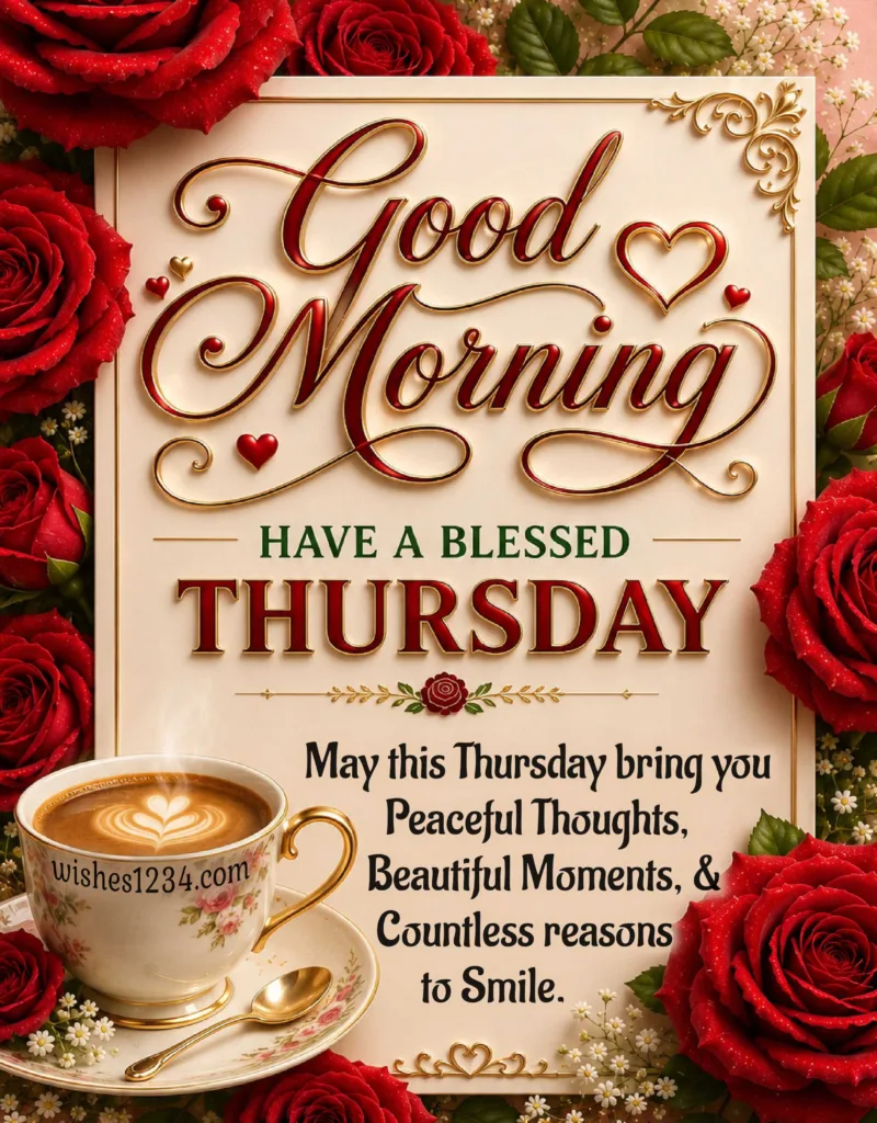 Thursday Good Morning image with message.
