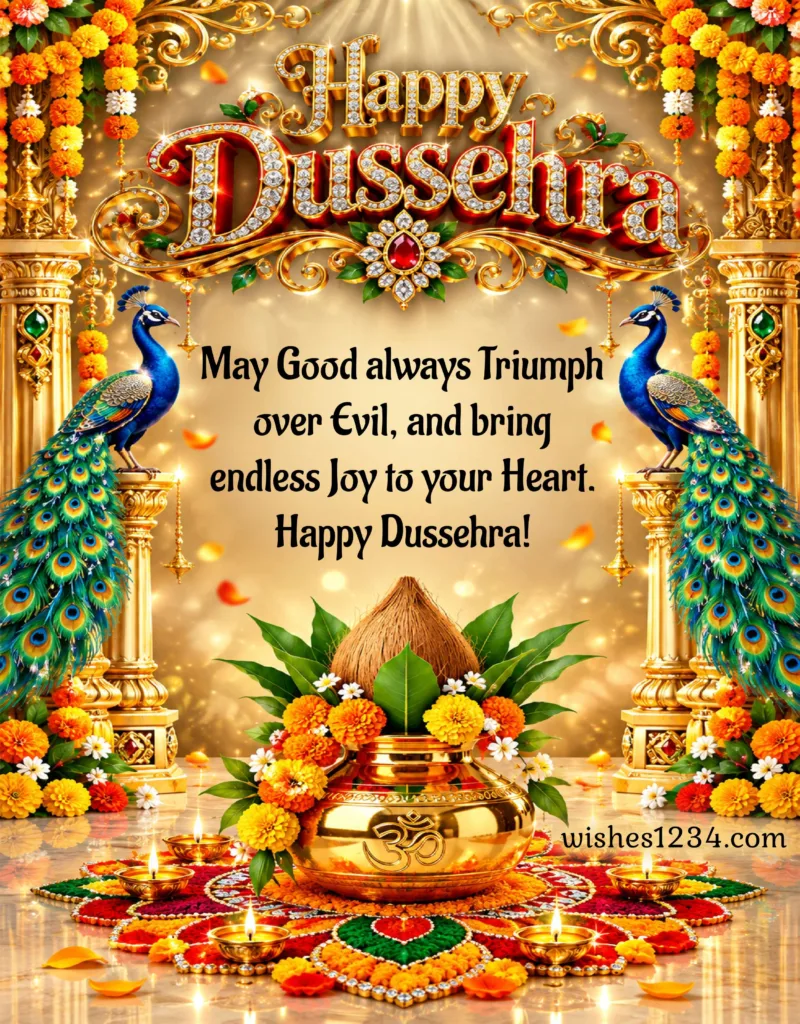 Dussehra Image with beautiful quotes.