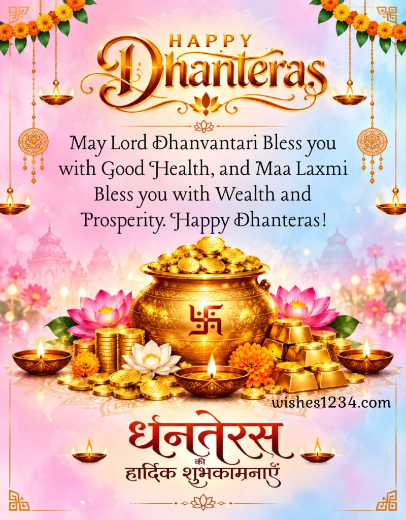 Festive Golden Dhanteras Greetings