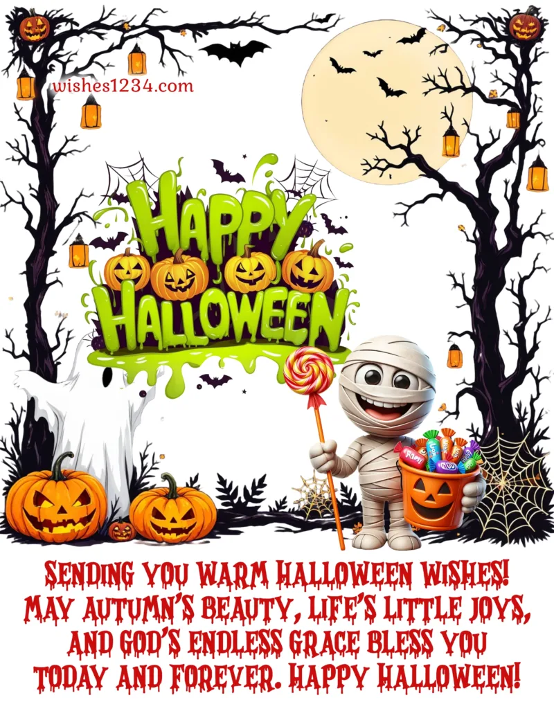 Happy Halloween Message with image.