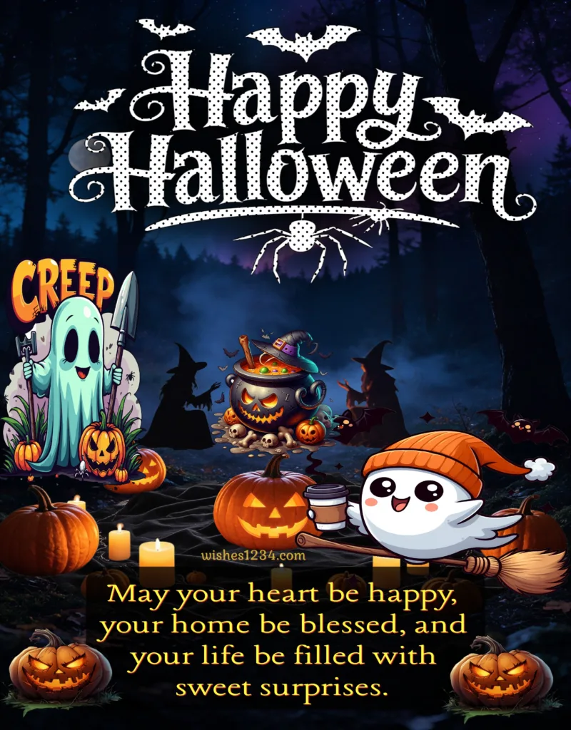 Happy Halloween quote on image