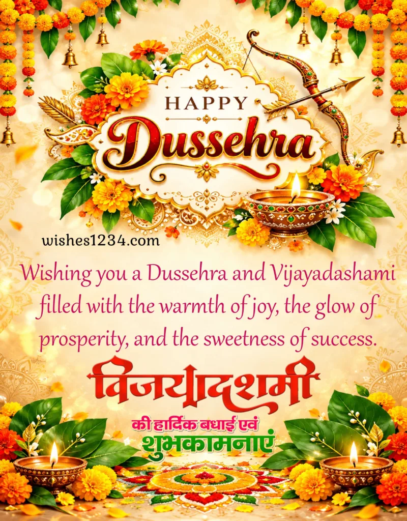Happy Vijayadashami greetings image.