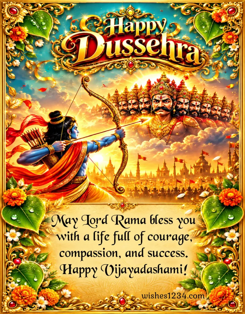 Happy Vijayadashami image with beautiful message.
