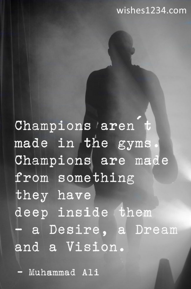 Boxer in shadow light, Motivational Quotes | Inspirational Quotes of the Day.