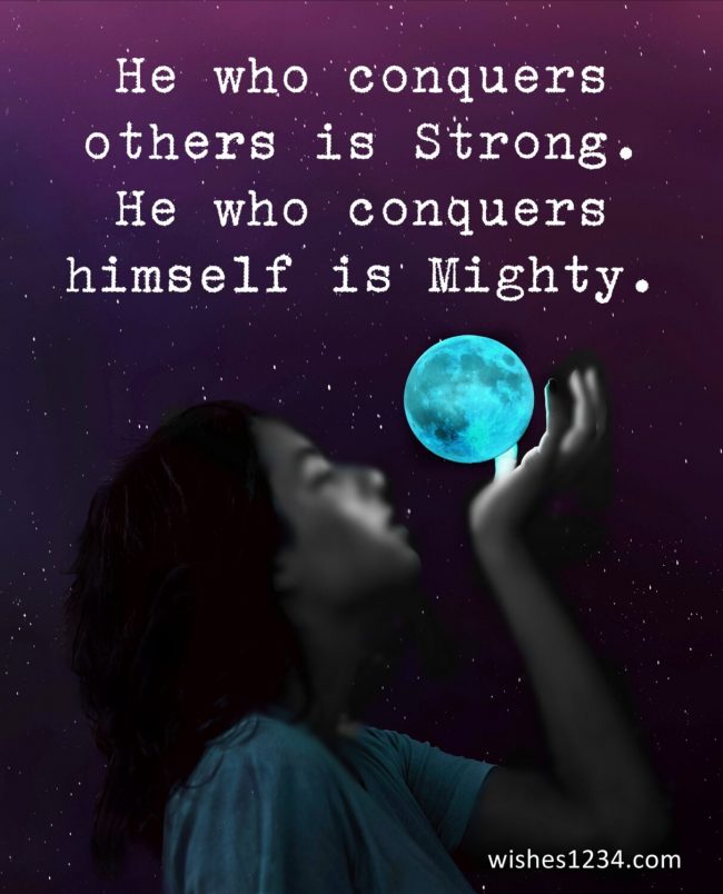 Girl holding moon in hand, Motivational Quotes | Inspirational Quotes of the Day.